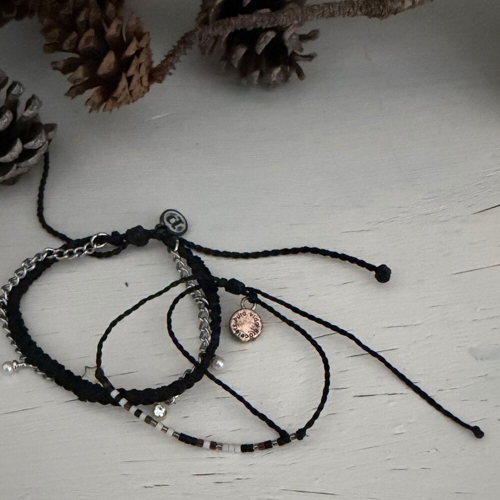 Pura Vida Bold Black Bracelets